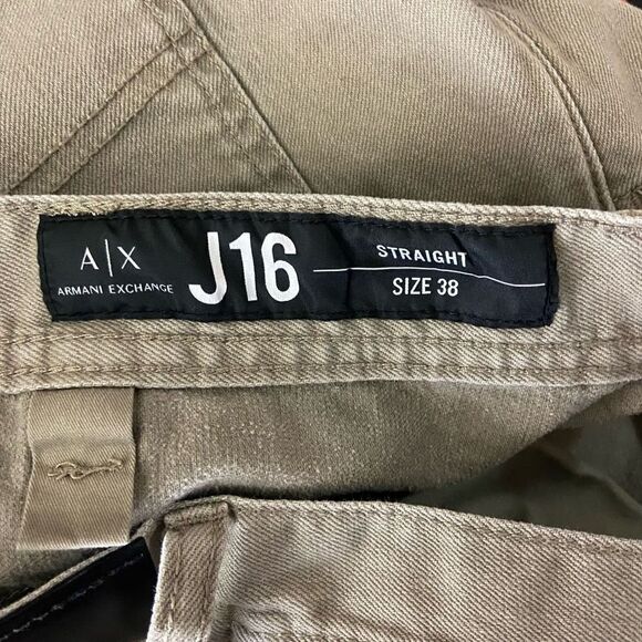 Armani Exchange Men's Army Green Five-Pocket Design Straight Jeans Size 38 - Picture 6 of 9